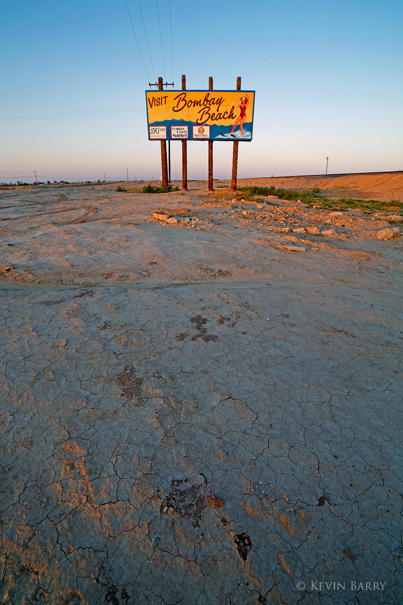 Visit Bombay Beach, The Salton Sea, Imperial County, California, vertical, west, western, southwest, sw, hand of man, billboard...