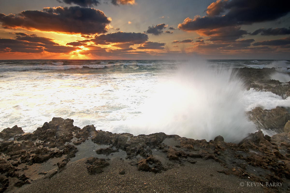 On this morning of stormy conditions, Blowing Rocks lived up to its name with plumes of water shooting high into the sky. This...